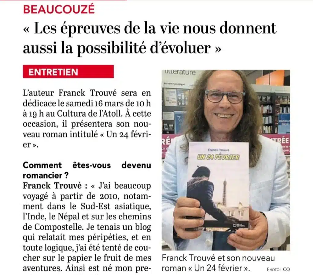 article franck trouvé un 24 fÉvrier courrier de l'ouest extrait