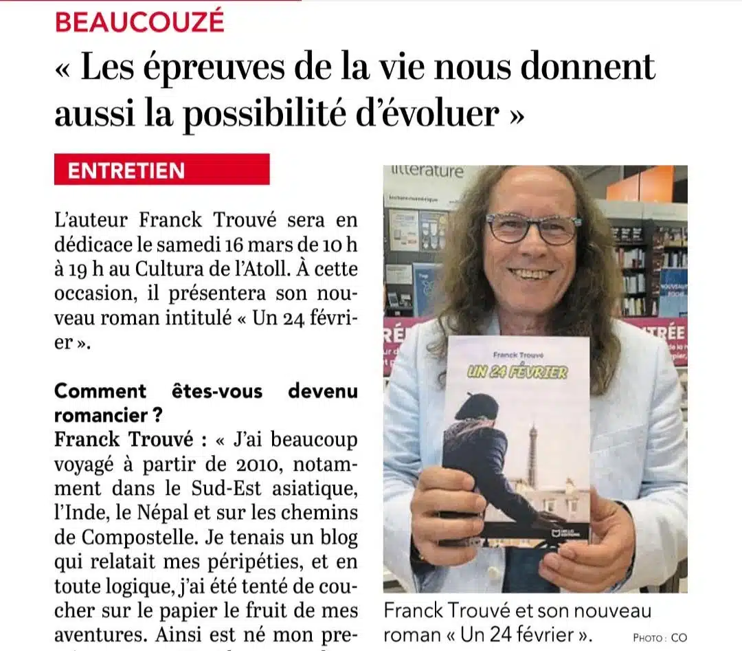 article franck trouvé un 24 fÉvrier courrier de l'ouest extrait